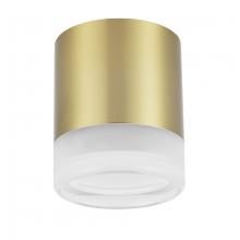 Dainolite LUC-715LEDFH-AGB - 15W Flush Mount in Aged Brass w/ Clear & Frosted Acrylic Diffuser