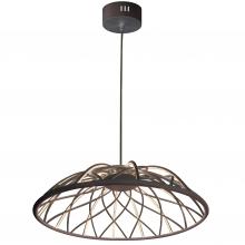 Dainolite PAK-2016LEDP-MB - 16W Pendant in Matte Black w/ Black Cloth Covered Frame