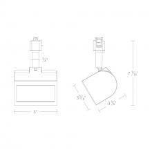 WAC Canada J-3020W-CS-BK - Ocularc 3020W - 5CCT Wall Wash Track Luminaire