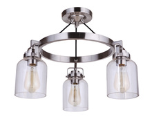 Craftmade 53653-BNK - 3 Light Convertible Semiflush